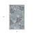 3' X 5' Blue Ivory And Navy Blue Palm Leaf Indoor Outdoor Area Rug