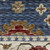 8' X 11' Blue And Ivory Floral Area Rug With Fringe