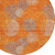 8' Orange Silver And Peach Round Polka Dot Washable Indoor Outdoor Area Rug