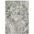 3' X 5' Blue and Beige Abstract Power Loom Area Rug