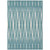 8' X 10' Teal Blue And Ivory Geometric Washable Indoor Outdoor Area Rug
