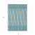 8' X 10' Teal Blue And Ivory Geometric Washable Indoor Outdoor Area Rug