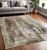 5' X 8' Purple and Orange Abstract Power Loom Area Rug