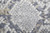 10' Gray and Silver Floral Power Loom Runner Rug