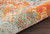 8' X 11' Ivory Pink and Orange Abstract Distressed Non Skid Area Rug