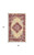 3' X 5' Cream Gray and Red Medallion Distressed Non Skid Area Rug
