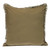 24" Green and White Striped Cotton Throw Pillow With Fringe