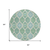 8' Sage Ivory And Teal Blue Round Floral Medallion Washable Indoor Outdoor Area Rug