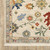 8' X 11' Ivory Red And Blue Oriental Area Rug With Fringe