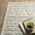 8' Beige And Ivory Tribal Runner Rug