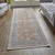 10' Blue and Red Oriental Power Loom Runner Rug With Fringe