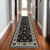 8' Blue And Ivory Oriental Runner Rug With Fringe