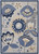 7' X 10' Blue And Gray Floral Indoor Outdoor Area Rug