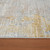 10' X 14' Gold Ivory And Blue Abstract Area Rug