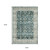5' X 7' Teal And Ivory Oriental Distressed Area Rug