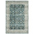 5' X 7' Teal And Ivory Oriental Distressed Area Rug