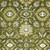 5' X 8' Olive Green Ivory And Light Brown Wool Floral Medallion Hand Hooked Area Rug