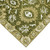 5' X 8' Olive Green Ivory And Light Brown Wool Floral Medallion Hand Hooked Area Rug