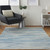 5' X 7' Ivory Blue and Gray Abstract Non Skid Area Rug