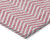 3' X 5' Pink And Ivory Chevron Washable Indoor Outdoor Area Rug