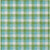3' X 5' Lime Green Aqua And Beige Plaid Washable Indoor Outdoor Area Rug