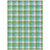 3' X 5' Lime Green Aqua And Beige Plaid Washable Indoor Outdoor Area Rug
