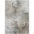 9' X 12' Ivory Gray And Khaki Abstract Washable Indoor Outdoor Area Rug