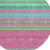 8' Blush Lime Green And Teal Blue Round Striped Washable Indoor Outdoor Area Rug