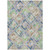 9' X 12' Beige Blue And Green Geometric Washable Indoor Outdoor Area Rug