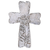 Gray Floral Resin Wall Cross 5.75H