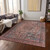 9' X 12' Pink And Mauve Medallion Washable Indoor Outdoor Area Rug