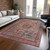 9' X 12' Pink And Mauve Medallion Washable Indoor Outdoor Area Rug