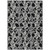 8' X 10' Black And Gray Abstract Washable Indoor Outdoor Area Rug