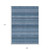 9' X 12' Denim Blue And Sky Blue Striped Washable Indoor Outdoor Area Rug
