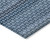 9' X 12' Denim Blue And Sky Blue Striped Washable Indoor Outdoor Area Rug