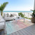 9' X 12' Salmon And Beige Abstract Washable Indoor Outdoor Area Rug