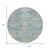 8' Blue And Gold Round Medallion Washable Indoor Outdoor Area Rug