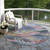 8' Denim Blue And Blush Round Floral Washable Indoor Outdoor Area Rug