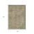 8' X 10' Green Teal Blue And Mauve Floral Medallion Washable Indoor Outdoor Area Rug