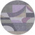 8' Purple Gray And Beige Round Geometric Washable Indoor Outdoor Area Rug