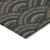 8' X 10' Black Ivory And Gold Geometric Washable Indoor Outdoor Area Rug