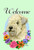Soft Coated Wheaton Terrier- Best of Breed Welcome Flowers Garden Flag 