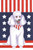 Poodle White- Tomoyo Pitcher Patriot Garden Flag 