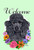 Poodle Black- Best of Breed Welcome Flowers Garden Flag 
