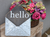 Hello Wall Pocket Galvanized Metal and Wood Envelope Letter Organizer Decor - 745499214438