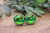 St. Patrick's Day Shamrock Corgi Green Stud Earrings