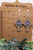 Cross with Purple Flower Wood Dangle Earrings