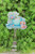 Floral Teacup and Kitten Badge Reel