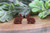 Brown Glitter Bunny Stud Earrings