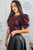 Knitted Diamond Puff Sleeves Top